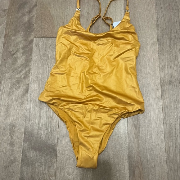 Metallic One-Piece Swimsuit - Picture 2 of 7